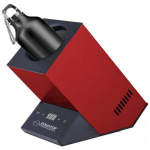Porta Garrafa Térmico Profissional para Vinho com Tela LCD em Aço Inoxidável, EQUATOR WR001, Vermelho
