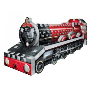 Quebra Cabeças 3D Harry Potter Expresso Hogwarts para Crianças e Adultos, 155 Peças, WREBBIT 3D W3D 0201, Vermelho