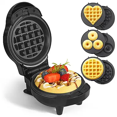 Mini Waffles Maker com 6