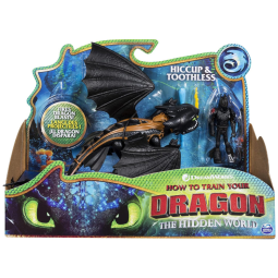 DreamWorks Dragons, Toothless e Hiccup, Figura de Dragão com Viking, para Crianças a Partir de 4 Anos