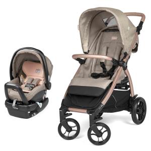 Carrinho de Bebê Travel System com Encosto que Pode Ser Ajustado em Várias Posições e Rodas com Agilidade de 360 ​º, Peg Perego Booklet 50