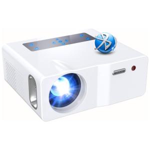 Projetor 1080P HD 4K 9800 Lumens com Bluetooth Compatível com TV Stick, iOS, Android, PS5 Projeta até 450 Polegadas, AILESSOM, Branco