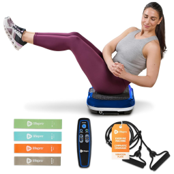 Plataforma Vibratória LifePro com 99 Configurações de Velocidades, Suporta até 149 kg, Azul