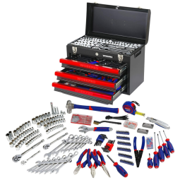 Kit de Ferramentas com Maleta de Transporte, 408 Peças, WORKPRO W009044A, Azul