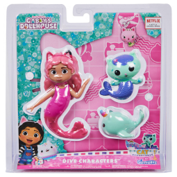 Kit de Mergulho para Piscina SwimWays Gabbys Dollhouse Dive Characters 3Pack - Brinquedos de Água e Acessórios para Festas na Piscina