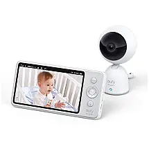 Babá Eletrônica Câmera 720p Visão Noturna 2 Vias de Áudio 92 m2, Alcance, EUFY T83211D1, Branco