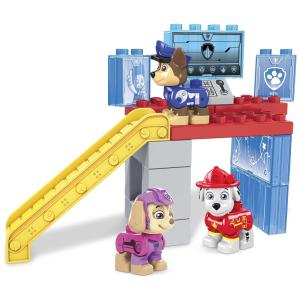Kit de Construção Base Patrulha Canina 17 Peças para Crianças de 3 anos ou mais, MATTEL HDX93, Vermelho
