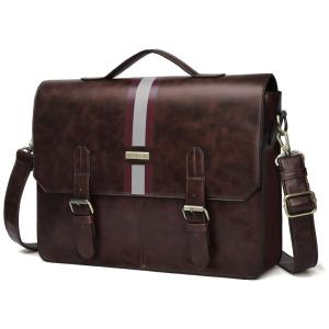 Bolsa Pasta Couro de Ombro Laptop com Bolso 15.6 pol, 39.62cm, ECOSUSI