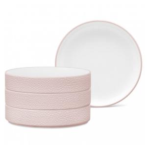 Conjunto de Pratos, Estilo Minimalista com 4 Peças, Capacidade de 350mL, Material de Porcelana e Formato Redondo, Noritake G014-560D, Rosa