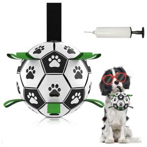 Brinquedo Interativo Bola Eletrônica com Insuflador para Cachorros Grande Porte, PECENDA, Preto