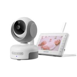 Babá Eletrônica Inteligente Black Decker Pro Full HD 1080P com Visão Noturna e Sensor de Temperatura