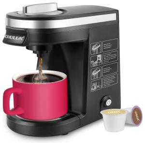 Cafeteira Elétrica Programável 350mL com Bandeja de Gotejamento Removível, 800W, 110v, CHULUX QF CM808, Verde