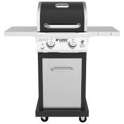 Churrasqueira a Gás 28.000 BTU com 2 Queimadores em Aço Inoxidável, NEXGRILL 720 0864RA, Preto