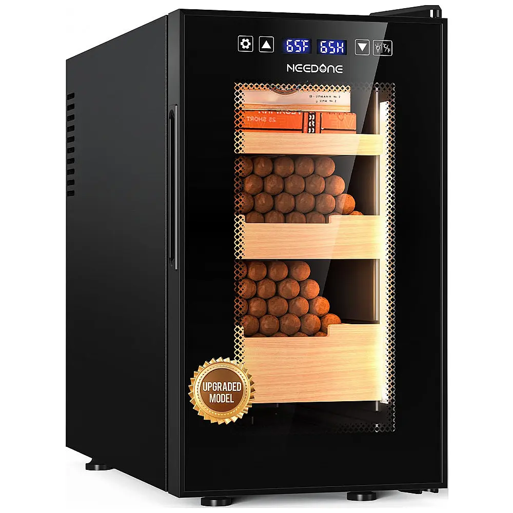 Umidor Elétrico NEEDONE 23L Pro 1S Preto Controle Inteligente 150 Charutos 110V