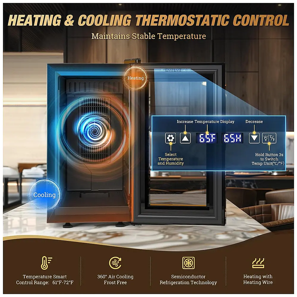 Umidor Elétrico NEEDONE 23L Pro 1S Preto Controle Inteligente 150 Charutos 110V — foto 3