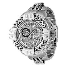 Relógio Masculino Reserve Gladiator Spartacus 1,64 quilates com Diamante Suíço Ronda Z60 Calibre 59, Invicta 37005, Prata