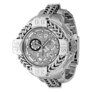 Relógio Masculino Reserve Gladiator Spartacus 1,64 quilates com Diamante Suíço Ronda Z60 Calibre 59, Invicta 37005, Prata