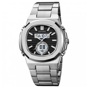 Relógio Masculino Digital Activa X Invicta Orion 42,2mm Prateado ACW2279005