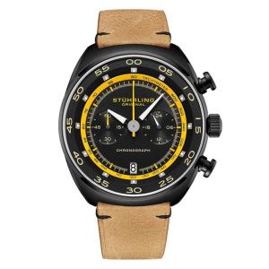 Relógio Masculino Stuhrling 1000 Quartzo 44mm com Cronógrafo, Bege