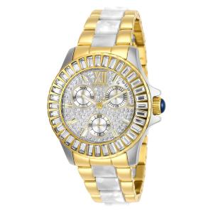 Relógio Feminino de Quartzo Angel, Invicta 29105, Prata e Dourado