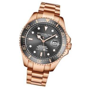 Relógio Masculino Stuhrling Depthmaster 3940 Automático 42mm, Ouro Rosa