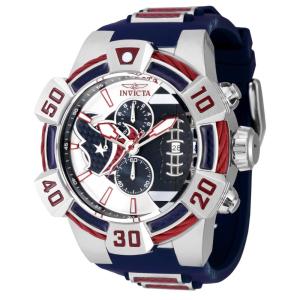 Relgio NFL Houston Texans Masculino - 52mm. Preto. Vermelho 41605