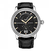 Relógio Masculino Stuhrling Classique 45mm Quartzo Preto, Design Clássico e Elegante