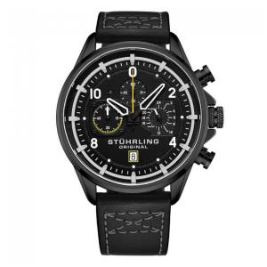 Relógio Masculino Stuhrling Aviador 929 Quartzo 45mm, Preto