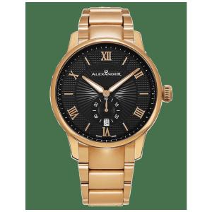 Relgio de pulso Swiss Made Regalia A102B com design elegante e padro preto, da marca Stuhrling