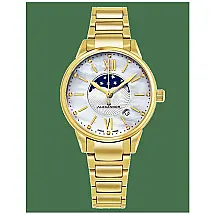 Relgio masculino suo Stuhrling A204B05 Vassilis, com pulseira em couro, resistncia gua e design clssico