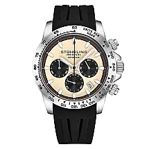 Relógio Cronógrafo Formulai 891R 42mm com Mostrador Marfim e Pulseira em Aço Inoxidável Prateado - Stuhrling