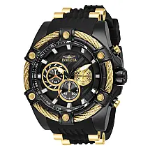 Relgio Masculino Bolt - 52mm. Ouro. Preto 28015