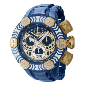 Relógio Masculino Reserve, Invicta 39015, Azul Escuro e Dourado