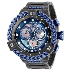 Relógio Masculino SHAQ Swiss Ronda Z60 Calibre com Mostrador Madrepérola, Invicta 33415, Preto e Azul