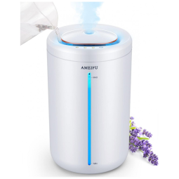 Umidificador Portátil AMEIFU 4,5L até 40H com Desligamento Automático e 3 Níveis de Névoa, Branco