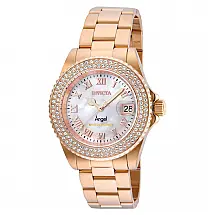 Relógio Feminino Invicta Angel Swiss Ronda 515 com Mostrador de Madrepérola 40mm, Rose Gold ZG24615