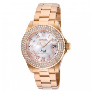 Relógio Feminino Invicta Angel Swiss Ronda 515 com Mostrador de Madrepérola 40mm, Rose Gold ZG24615