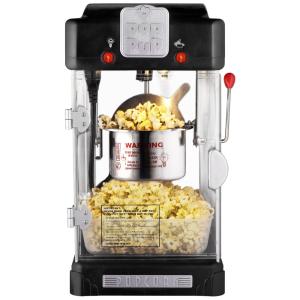 Máquina de Pipoca Pop Pup - 70 g, Estilo Cinema de Mesa com Chaleira de Aço Inoxidável e Bandeja de Servir da Great Northern Popcorn,Preta.