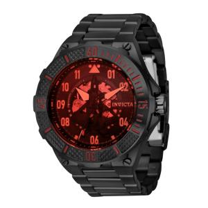Relógio Masculino Automático Aviator, Invicta 39915, Preto e Vermelho