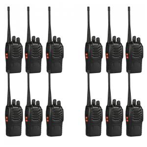 Rádio Comunicador Walkie Talkie Baofeng BF-888S para Adultos, Longo Alcance, Recarregável, com Microfone e Earpiece, 16 Canais