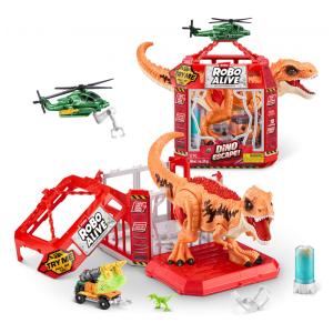 Robo Alive Dino Escape: Capture o Dino Furioso com Armas de Fogo, Luzes Realistas e Armadilhas - ZURU
