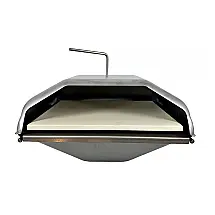 Forno de Pizza Pellethead a Pellets de Madeira Aço Inox 42x37cm Alta Temperatura 427°C Napolitana Externo