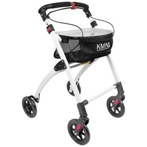 Andador Adulto Idoso com Assento, Suporta até 136 Quilos, KMINA PRO, Branco