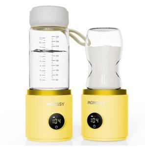 Aquecedor de Mamadeiras Portátil para Viagens com Controle de Temperatura, 110V, MOMSSY, Amarelo