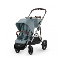 Carrinho de Bebê Duplo Modular com Mais de 20 Configurações e Inclui Cesto de Compras Removível, Cybex Gazelle S, Azul Claro