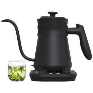 Chaleira Elétrica 850mL em Aço Inoxidável com Controle de Temperatura e Tela LED, 110V 1200W, Potlimepan, Preto