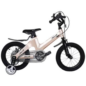 Bicicleta Infantil BMX com Freio a Disco Duplo e Rodas de Treinamento, NICE C, Creme