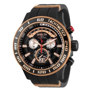 Relógio Masculino de Quartzo Sea Vulture, Invicta 35025, Preto e Ouro Rosa