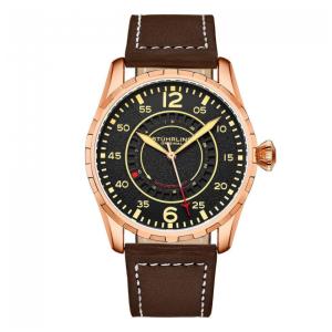 Relógio Masculino Stuhrling Aviador 4002 Quartzo 42mm, Marrom