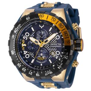 Relgio masculino aviador 54,5 mm. Ouro. Azul 40125